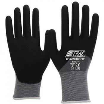 Nitras Nitril-Handschuhe 8710 Skin-Flex V Strickhandschuhe 144 Paar mit Spezialbeschichtung