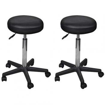 Dual Black Office Bar Stools (35.5 × 84 cm, acrylic)