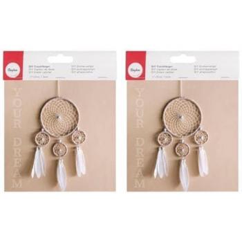 Kit de Fabrication Attrape-rêves Beige et Blanc