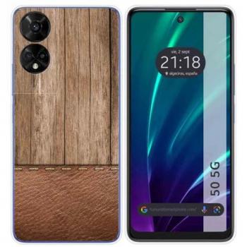 Funda de Silicona para TCL 50 5G Madera 09 Dibujos