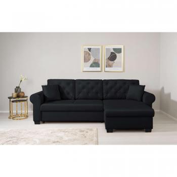 Home Affair MORVILLE Recamiere – Ecksofa L‑Form, Federkern, Bettkasten