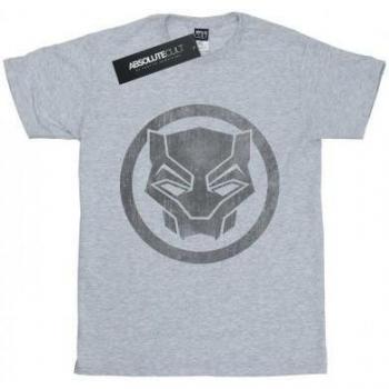 Marvel Ladies' Black Panther Distressed Icon Cotton Tee