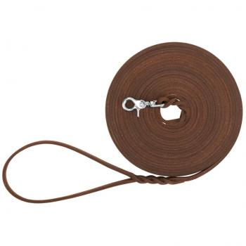 Trixie Rustic Leather Tracking Leash Dark Brown 10m/8mm