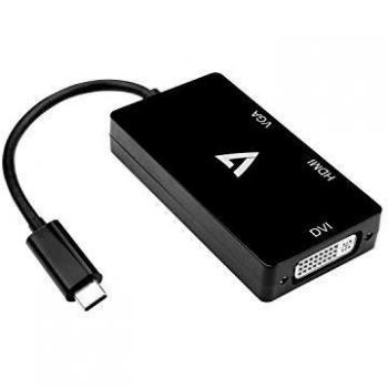 V7 Adattatore USB-C M a VGA F DVI F HDMI