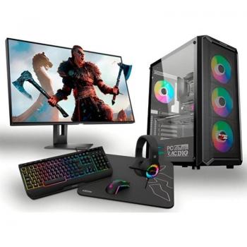 PC Gamer Racing con Ryzen 5 8600G, 16GB DDR5, 1TB SSD, RTX 4060 y Monitor 24 FullHD