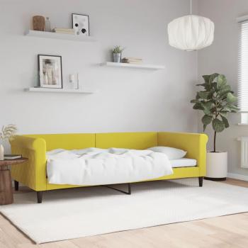Velours jaune lit de repos 90x200 cm (sans matelas) – Vidaxl