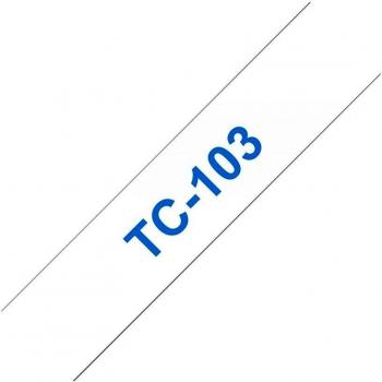 Brother Schriftband TC-103 12mm farblos/blau