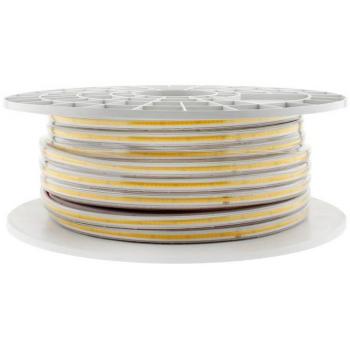 Tira LED COB 220V 640Led/m 15W/m 12,5cm corte 1 metro regulable triac blanco cálido 2700K