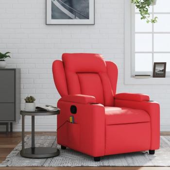 Sillón Reclinable Rojo Maison Exclusive con Masaje