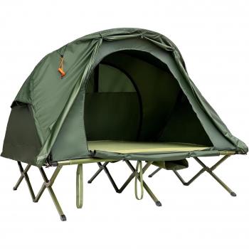 Tenda Multiuso con Materasso Gonfiabile e Borsa Rotella Verde