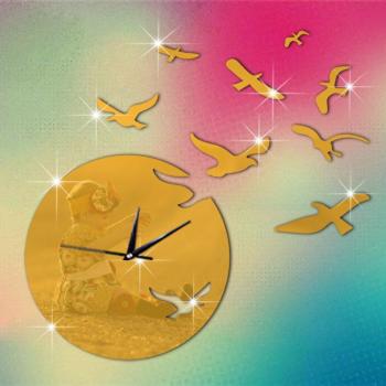 Large 3D DIY Wall Clock Mirror Sticker for Home Decor