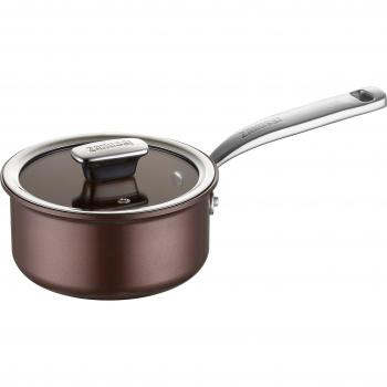 Zanussi Siena 20cm Aluminum Frying Pan – Glass Cover, Brown