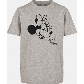 Dětské šedé tričko s potiskem Minnie Mouse XOXO