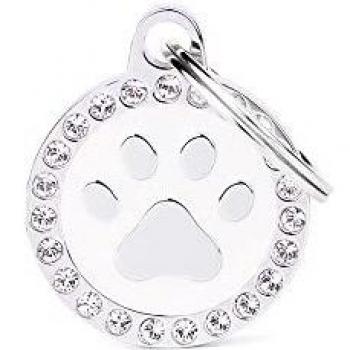 Collare e Guinzaglio MyFamily MyFa Glam Circolo Bianco Cane