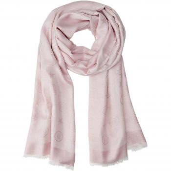 Bufanda de Brillo con Logo Tommy Hilfiger, Morado (Pink Lavender 521)