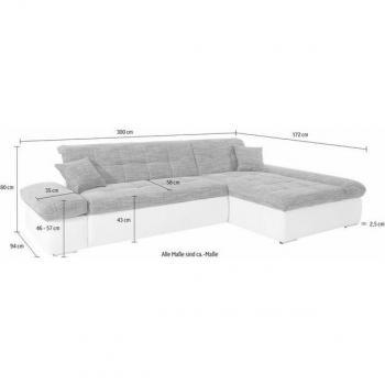 DOMO collection Ecksofa Moric, Armverstellung