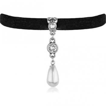 Samtkropfband-Larea-Halsband von LUISIA® – Kristall