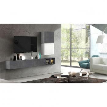 Attrezzatura Soggiorno Zenzero in Bianco Lucido