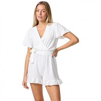 PM SELECTED Damen Jumpsuit Wickeloptik Kurzoverall PM28