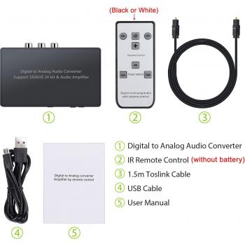 PROZOR Toslink to RCA Adapter