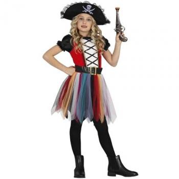Robe de Pirate Rouge Multicolore pour Fille