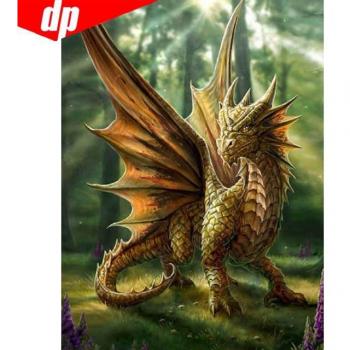 Glitzerndes Drachen-Diamant-Mosaik