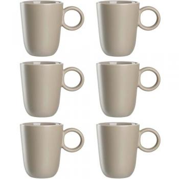 Tazza Bianca Leonardo Roma 400 ml – Kit 6 pezzi (Beige)