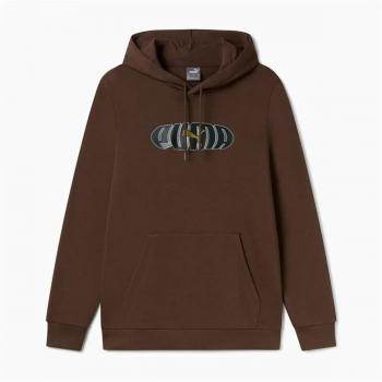 PUMA ESS Graphic Hoodie FL Marrón