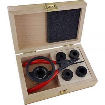 Bormax 7‑Piece Wooden Stop Set – 10 to 48 mm Depth Markers
