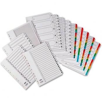 Concord Commercial Index Jan-Dec Mylar-reinforced Multipunched Tabs
