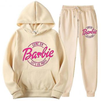 Guoguo Barbie Outfit: Sudadera estampada + Pantalón de Jogging