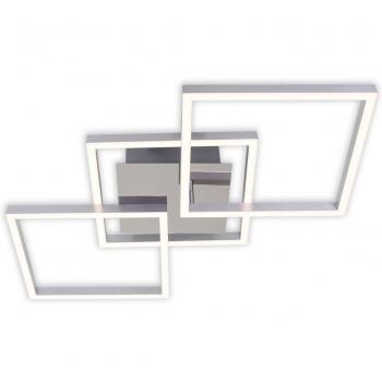 Plafón Briloner “LED Step‑DIM” 76x37 cm, estructura en cromo-aluminio