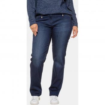 Jeans con gamba conica Mony, elasticizzati, Blu, Donna, Taglia 48C, Cotone/Poliestere