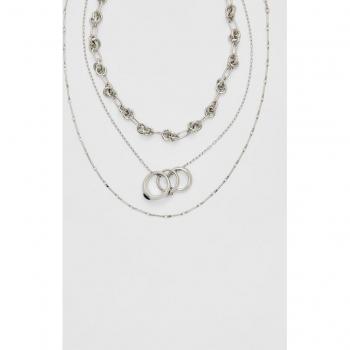 Collezione 3 Collane Stradivarius Grigio OS