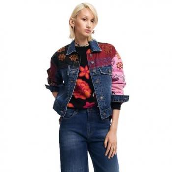 Chaqueta de mezclilla patchwork Desigual mujer