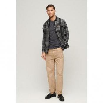 Camiseta Masculina Superdry Retro Rocker con Diseño Gráfico en Charcoal Grey
