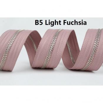 5# Silver Metal Zipper Roll