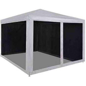 Tente de réception pliable 3x3 m avec 4 parois en maille