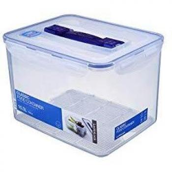 LocknLock: Rechteckige Dose mit Griff und Ablaufgitter, 10L (HPL886)