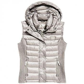 Chaleco Superdry G50018YPF1, Mujer, Argento (Comet Silver)