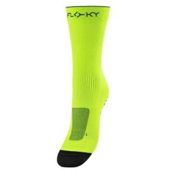 Floky Calze Run Up Medium Giallo Fluo, taglia XS-S Unisex