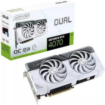 ASUS DUAL GeForce RTX 4070 EVO Weiße OC Gaming Grafikkarte 12GB GDDR6X