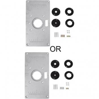 Router Table Insert Plate Aluminum with 4 Screws and Rings
