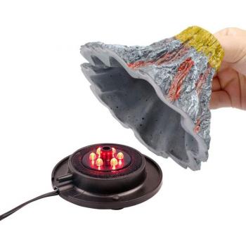 Aquarium LED Volcano Decoration