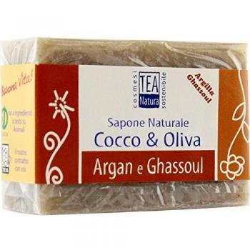 TEA Natura Olivtvål med Kokos, Ghassoul och Argan, 100 g