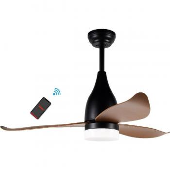 Ventilatore da soffitto Garigliano con rivestimento ABS nero – BIMAR 117x51x117 cm