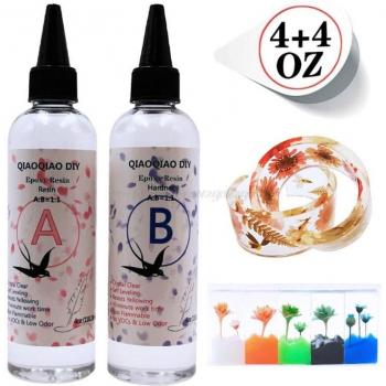 Clear Epoxy Resin 8 Ounce Quick Curing Kit