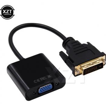 Câble DVI-D à VGA 20 cm HD 1080P, 25 broches mâle → 15 femelles, usage PC/TV/Projecteur PS3