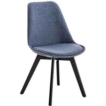 Chaise Ergonomique Borneo Tissu Bleu avec Cadre Noir