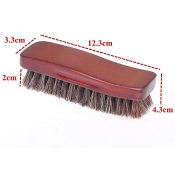 Brosse de Soin pour Chaussures en Bois avec Soies Naturelles